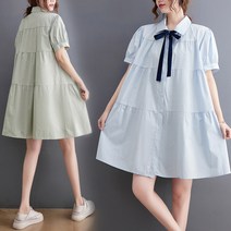도니와 여성 반팔카라 캉캉원피스 미니원피스 예쁜원피스 오버핏 편한원피스 여름원피스 귀여운원피스 데이트룩 리조트룩 피크닉룩 꽃놀이원피스 데일리룩 면원피스 소개팅룩 리본원피스 롱남방