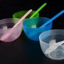 CAILOOM 플라스틱 컵스틱 믹싱 볼 장난감 슬라임 재료 보관 용기 놀이 도구 DIY재료 공예 장식, 투명, 기본