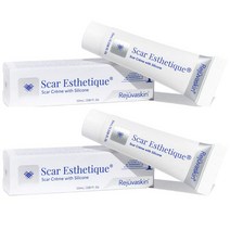 레주바스킨 2개 Rejuvaskin Scar Esthetique Scar Creme with Silicone 0.338 Oz 10ml 실리콘 흉터 젤 연고