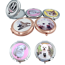 휴대용 콤팩트 양면거울 사진 그림 프린팅 인쇄 굿즈제작 [일반/확대거울], 실버