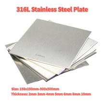 강철판 철 두께 T 1PCS 150x150mm-500x500mm 316L 스테인레스 스틸 플레이트 판금 2/3/4/5/6/8/10mm 레이저 커팅 맞춤, [03] Thickness 4mm, [10] 250x250mm, 1개