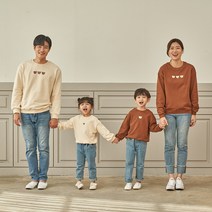 (당일발송) 비다이어리 가족티 돌촬영 100일촬영 백일촬영 커플티 단체티 베어페이스 맨투맨 아이보리 돌~초등생 엄마 아빠 사이즈가족티 돌촬영 100일촬영 백일촬영