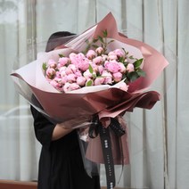 [피오니페페] 100송이 사하라작약꽃다발 - 결혼기념일 추천 계절별 금액변동, 작약꽃다발(포장화이트)