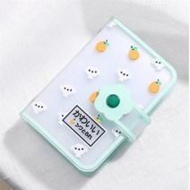 포카홀더북 띠부씰 콜북 바인더 셀프 포토북 콜렉트북 과일 인쇄 카드 홀더 포켓 작은, 초록