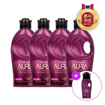 LG생활건강 아우라 딥센트 섬유유연제 스윗만다린 1L x 4개 + 아우라 200ml, 단일옵션