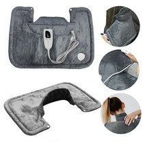 어깨온열찜질기 목어깨 전기찜질 휴대용 어깨 마사지 전기 적외선 가열 통증 완화 다기능 목 바디 자동차/, 01 GRAY_02 미국 플러그