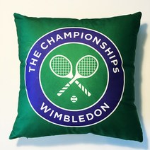윔블던 챔피언쉽 테니스 쿠션, 스웨이드 가죽, 45x45cm