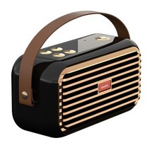 신제품 레트로 블루투스 휴대용 스피커 라디오 3D 스테레오 TWS 듀얼 FM UX TF 무선 음악 플레이어, 01 Black_02 add 32GB Card