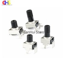 가변 저항RV09 수직 수평 12.5mm 샤프트 10 개 1K 2K 5K 1M 0932 조정 가능 저항 9 유형 3 핀 씰 전위차계, 06 B50K Vertical 20mm