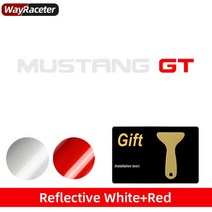 자동차 차량용 앞유리 데칼 후면 윈드 스크린 윈도우 스티커 1개 포드 머스탱 GT 셸비 GT500 S550 악세사리, 02 White and Red