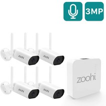QHD 4채널 무선 CCTV 녹화기세트 자가설치 스마트폰 원격 월사용료 무료, 4채널+녹화기