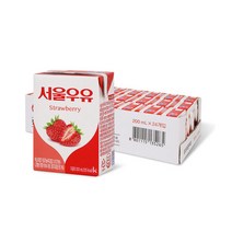 달콤한 딸기 멀균우유 200ml x 24입 (1박스) 간편간식, 딸기 멀균우유 200ml x 24입 (1