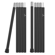 GODEARU 터프 폴 2개들이 텐트 폴 알루미늄 폴 직경 28mm 터프・캠프용 폴 A6061 알루미늄제 250cm×φ28mm 분할식 5절5절 연결 푸쉬 버튼식 조립 간단 컴팩트 경량 텐트・타프 설영용 수납봉투 첨부(블랙)