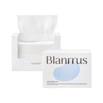 블랑루스 퓨어 코튼 페이스 타올 순면 스킨케어 수건대용 클렌저, 1박스, 100매, 1박스