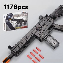 호환블럭 조립식 밀리터리건 블록 총 만들기 m4 AWM 블럭 너프건, 1178피스 m416