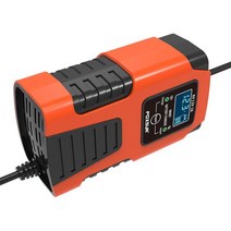 배터리충전기자동차 배터리 충전기 12V 2A 오토바이 지능형 LCD 납산 수리 다목적, US Plug