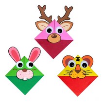 RDK795267(만들기용품)모서리 책갈피 종이접기 만들기 6개 묶음