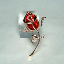 럭셔리 니트 옷핀 정장브리찌 가디건브로찌 예복 장미 브로치, 04 골드 화이트