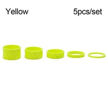 MTB 자전거 부품 산악 로드 수지 스템 스페이서 링 프론트 포크 와셔 헤드셋 액세서리, 10 Yellow