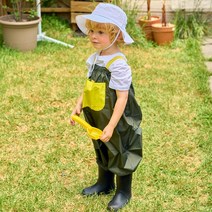 따블리에 멜빵미술가운 아동갯벌체험옷 모래놀이옷 유아 전신가운 전신미술가운 유아방수옷 유아방수바지, 챠콜