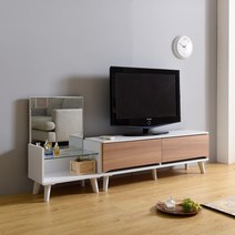 원룸 자취방 좌식화장대+거실장 6컬러 신혼 AV콘솔, 아카시아화이트