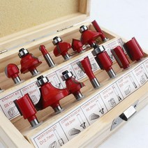 목공무늬 모따기 트리머 비트세트 15pcs 트리밍