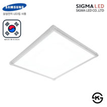 시그마 LED 엣지플러스 플리커프리 무타공 국산 엣지조명 540X540 50W 전구색 주백색 주광색 A/S 2년, 주광색 (5700K)