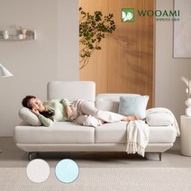 우아미가구 젠 3인 아쿠아텍스 패브릭 소파 2color, 민트 (J70-1)