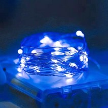 Led 구리 와이어 패어리 라이트 배터리 전원 LED 스트링 2M3M4M5M DIY 크리스마스 웨딩 장식 방수 화환, 05 blue_04 5M