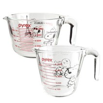 코렐 파이렉스 스누피 계량컵 500mL + 1000ml 총 2개