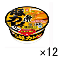 일본 라면 컵누들 동양수산 검은 돈부리 카레 우동 MIni 42g x 12팩, 1개