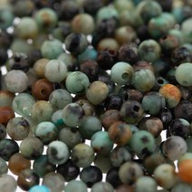 패션메이드 39 아프리카 터키석 라운드컷 2mm 3mm 4mm 1줄 DIY 시드비즈 천연 원석 재료 팔찌 반지 만들기