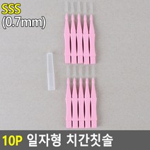 10P 일자형 치간칫솔 SSS (0.7mm) 교정기칫솔, 기본
