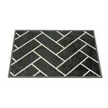 리앤데코 헤링본 주방매트 + 발매트 세트, 베이지