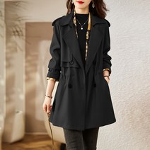스타일아유 여성 트렌치 숏 봄가을 아우터 키작녀 미디 자켓 모던클래식 바바리 BB0093