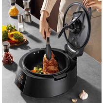 자동 회전 롤팬 볶음 기계 만능 볶음기 회전 냄비 3.5L, 상세 페이지 참고, 블랙 CA950