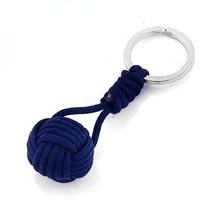 군사 낙하산 짠 로프 볼 키 체인 Paracord 매는 밧줄 열쇠 고리 원숭이 주먹 열쇠 고리 야외 생존 도구 쥬얼리, BH1502