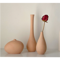 도자기 화병 네츄럴 세라믹 백색 오브제화병, Set3