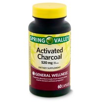 스프링 밸리 Activated Charcoal 활성탄 520 mg 60count, 60정