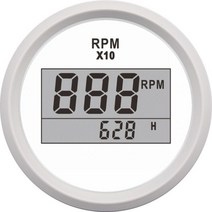 52mm 타코 게이지 타코미터 시간 0 9990 rpm 미터 디젤 가솔린 해양 자동차 타코 게이지 빨간색 백라이트 디지털 속도계, WW-RPM, CN