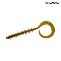 다이와 스티즈 하이드로 컬리 3.6인치 테일웜 소프트베이트 배스루어, 그린호박블루플레이크-000812