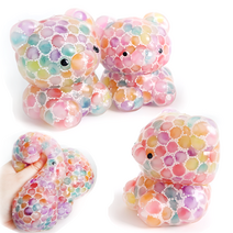 무배 빅 곰돌이 2p 말랑이 세트 젤리곰 무지개 촉감놀이 주물럭 찐득볼 젤리볼 클레이, 1x1=2p