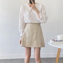 다잇템 여자 아가일 레이스 모티브 블라우스 (8296734)