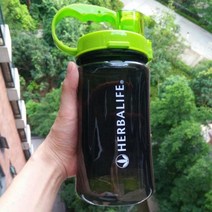 1L/ 2L 2000ml 블랙 화이트 대형 휴대용 물병 공간 Herbalife 영양 셰이커 스트로 스타일 스트랩 물병 물병, 1000밀리리터 블랙