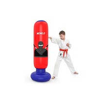아마존 브랜드 NEWILD 샌드백 어린이 펀칭머신 공기 펀치가방 160cm 복싱 스탠드 가정용 0.40mm PVC 튼튼한 스트레스 발산 에어 펀칭 가방 기분전환 운동 실내 무술 격투기 가라테