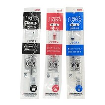 유니 시그노 리필 UMR-82 심굵기 0.28 중성볼펜, 블랙