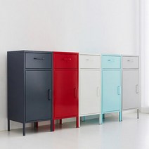 마켓비 MKB 캐비넷 모던 서랍문 수납장 철제 스틸 선반장 서랍장 보관함 책장, 다크그레이