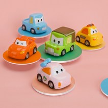 해외직구 Beiens 아기 장난감 자동차 5 1 세트 당겨 자동차 장난감 자동차 자동차 택시 트럭 장난감 만화 모델 미니, 5 in 1 set
