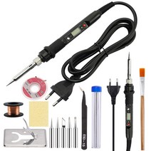 80W Electric Soldering Iron Kit Set Digital Temperature Adjustable Welding Tool Solder Tin With Ir, Set-4_110V US Plug, 1개