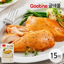 [굽네 오통닭]치킨맛 오븐구이 통 닭가슴살 오리지널 110g*15팩 CQ04, 110g, 1개
